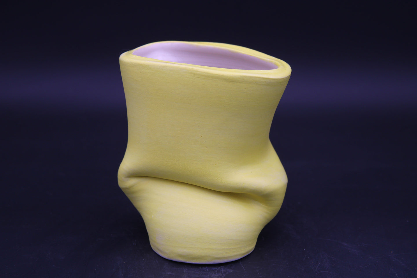 Yellow Matte Frump Vase